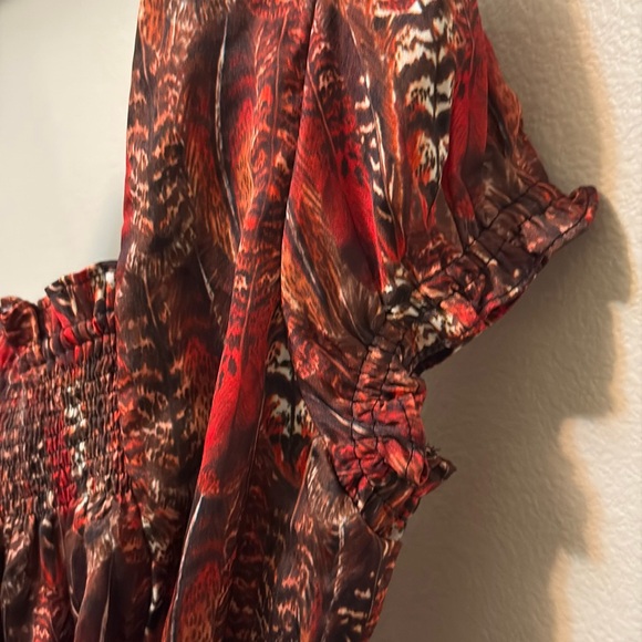 EShakti Dress Sz 12, Feather Dress, has belt, pockets, NWOT - Picture 5 of 10